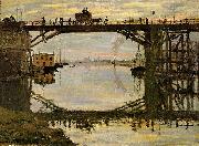 Claude Monet The Highway Bridge under repair oil painting on canvas